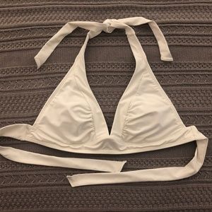 Athleta White Bikini Swim Top with Removable Padding
